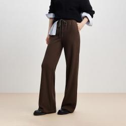ONLY 秋季简约宽松高腰弹力腰头休闲裤女