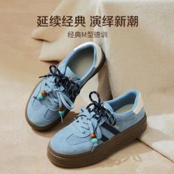 天美意 春夏季商场同款复古百搭休闲运动板鞋女德训鞋