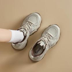 15分钟 百丽国际旗下小个子增高厚底老爹鞋复古户外休闲女鞋百搭运动鞋子