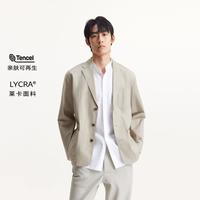 杰克琼斯 男装秋季西服宽松多口袋纯色通勤款纽扣百搭长袖上衣