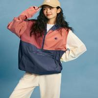Champion 秋季外套户外运动拼色拉链开衫夹克男女外套多口袋
