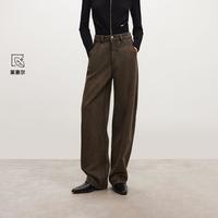 ONLY 秋季宽松休闲提臀高腰长裤牛仔裤女