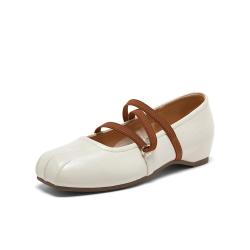 百思图 2026春秋冬芭蕾舞鞋时尚复古潮流浅口女单鞋