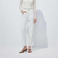 ONLY 秋季收窄裤筒裤线前移高腰牛仔裤女新款