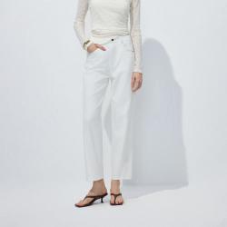 ONLY 秋季收窄裤筒裤线前移高腰牛仔裤女新款
