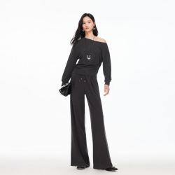 VERO MODA 26秋新品通勤百搭阔腿裤宽松显高显瘦帅气休闲裤女