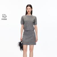 VERO MODA 半身裙秋钻饰立体花朵短裙专柜同款洋气