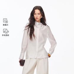 VERO MODA 26秋季新品吸汗透气不易皱优雅精致时尚职场衬衫女