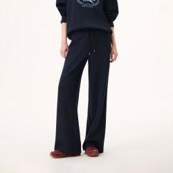 ONLY 秋季舒适空气感阔腿裤长裤休闲裤女弹力松紧腰头