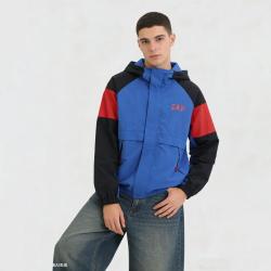 Gap 722859 印花logo撞色连帽外套