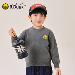 B.Duck 童装男童毛衣儿童针织衫 深花灰