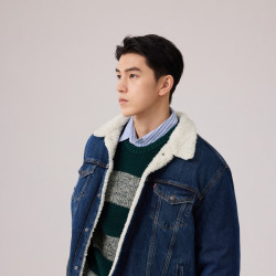 Levi's 美式复古仿羊羔绒牛仔夹克