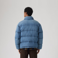Levi's 李维斯 男士牛仔拼接羽绒服 浅蓝色 M