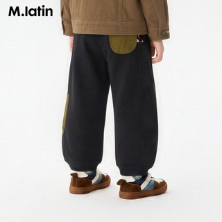 M.Latin/马拉丁 趣味印花透气针织长裤 假黑 90