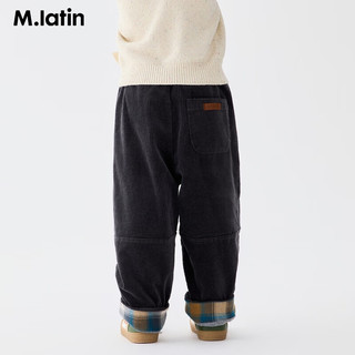 M.Latin 灯芯绒加绒 铁灰 90cm 儿童加绒裤
