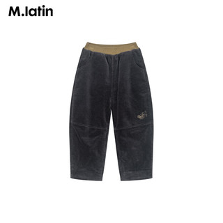 M.Latin 灯芯绒加绒 铁灰 90cm 儿童加绒裤