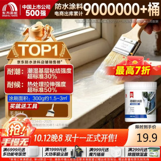 东方雨虹 雨虹防水外墙防水涂料 透明防水胶 补漏王 窗台补漏透明隐形防水 300G 窗台修补防水1.5-3㎡
