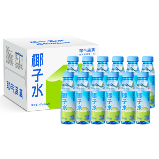 耶气满满 100%纯椰子水 含钾高 300ml*12瓶 天然电解质 进口椰源