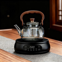 茶艺茗1500W15档火力可调电陶炉家用煮茶蒸茶烧水围炉煮茶会友