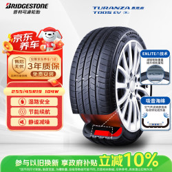 普利司通 新能源轮胎 255/45R19 104W T005 EV 静音棉适配特斯拉ModelY