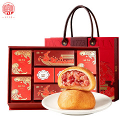 稻香村月饼礼盒 中秋节日送礼品 中华蛋黄云腿豆沙糕点心颂福770g