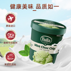 Bulla 进口薄荷巧克力香草大桶冰淇淋 460ml/290g/桶