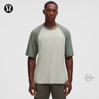 lululemon 丨男士运动短袖 T 恤 防晒 LM3GCAS 朦胧草甸绿/柳叶绿 M
