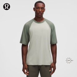 lululemon 丨男士运动短袖 T 恤 防晒 LM3GCAS 朦胧草甸绿/柳叶绿 M