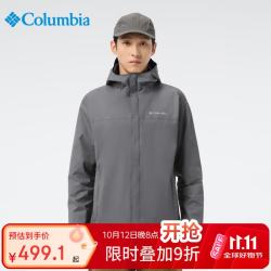 哥伦比亚 单层冲锋衣男26秋冬户外防水防风夹克外套RE2433 026