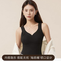 芬腾 新款羊毛蚕丝保暖背心秋冬内搭FC27931200黑色 L