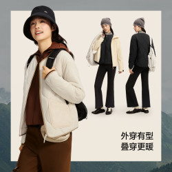 蕉下 气绒服外套女轻薄保暖似羽绒棉衣 可机洗菱格棉服内胆夹棉外套