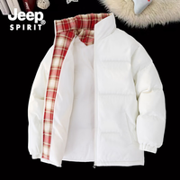 JEEP SPIRIT 吉普格子拼接棉服