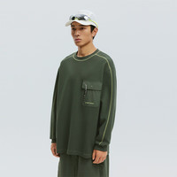 ONE WAY 运动卫衣宽松上衣 苔原绿