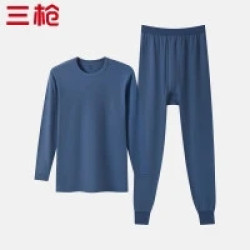 三枪 重磅194g保暖内衣 100% 新疆纯棉 抗静电 2件装