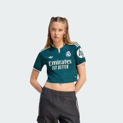 阿迪达斯 皇马客场球迷版足球速干短袖球衣女装adidas阿迪达斯官方