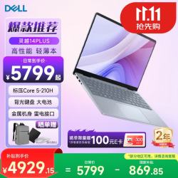 戴尔 Inspiron 14 Plus 7440 雷电接口 笔记本电脑  新core5 雷电接口 16G+512G标配 Intel UHD Graphics Core5-210H 1920*1200 60Hz 16GB
