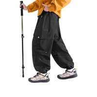 左西 男童加绒工装裤 黑色 160cm