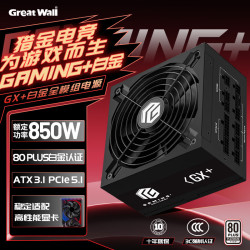 长城 额定850W GX+白金牌全模组电源（ATX3.1标准/原生PCIe5.1/自动启停2.0/140mm大风扇/全电压）