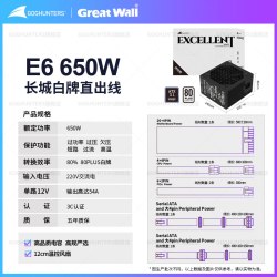 GOGHUNTERS Great Wall 长城 V6 金牌（90%）全模组ATX电源 600W