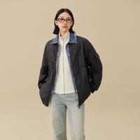 艾莱依 随行系列帅性通勤鸭绒夹克假两件轻薄羽绒服女短款