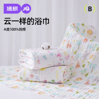 婧麒 婴儿浴巾新生儿纯棉纱布六层加厚超柔