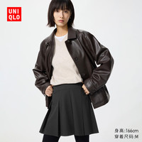 优衣库 打褶迷你裙裤女装休闲裤裤子