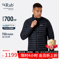 Rab 男士700蓬运动羽绒Microlight防泼水防撕轻量羽绒服403g QDB-16 墨黑色 L