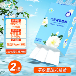 聪妈 挂式抽纸纸巾平纹挂抽卫生纸纸抽悬挂式整箱厕纸 4层 250抽*2提