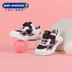 江博士 秋季二阶段女童防滑软底闪灯学步鞋B1404587