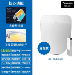 松下 智能马桶盖通用抗菌即热式日本品牌坐便盖快速加热洁身器 遥控 暖风烘干 双风道