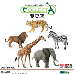 COLLECTA [热销组合]仿真动物模型 早教认知玩具摆件 儿童礼物套装组合 H1爆款野生动物5只