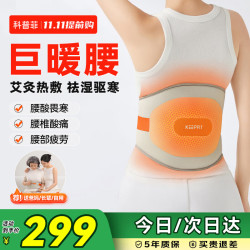 keepfit 腰部按摩器 加热护腰带三伏天艾草热敷腰椎按摩仪腰间盘突出腰肌劳损理疗仪老人爸妈