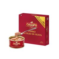 Callipo 橄榄油浸黄鳍金枪鱼肉罐头 80g*4罐 意大利进口 附赠海盐黑胡椒料包