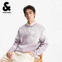 杰克琼斯 杰克·琼斯（JACK&JONES）秋冬季毛衣针织衫内搭男装休闲潮新款宽松字母满印上衣225413022 C38冰岛紫